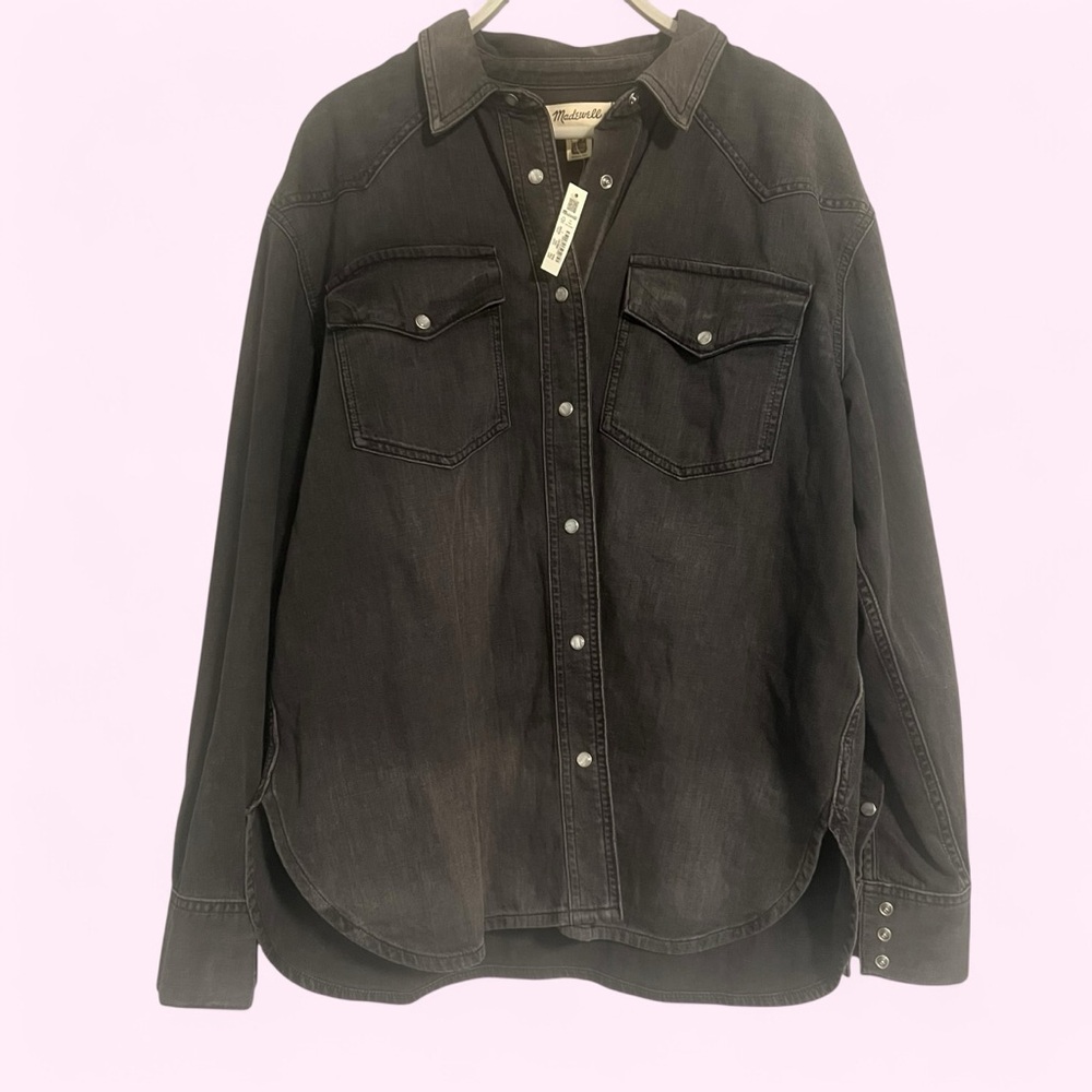 Madewell Black Button Down Shirt
